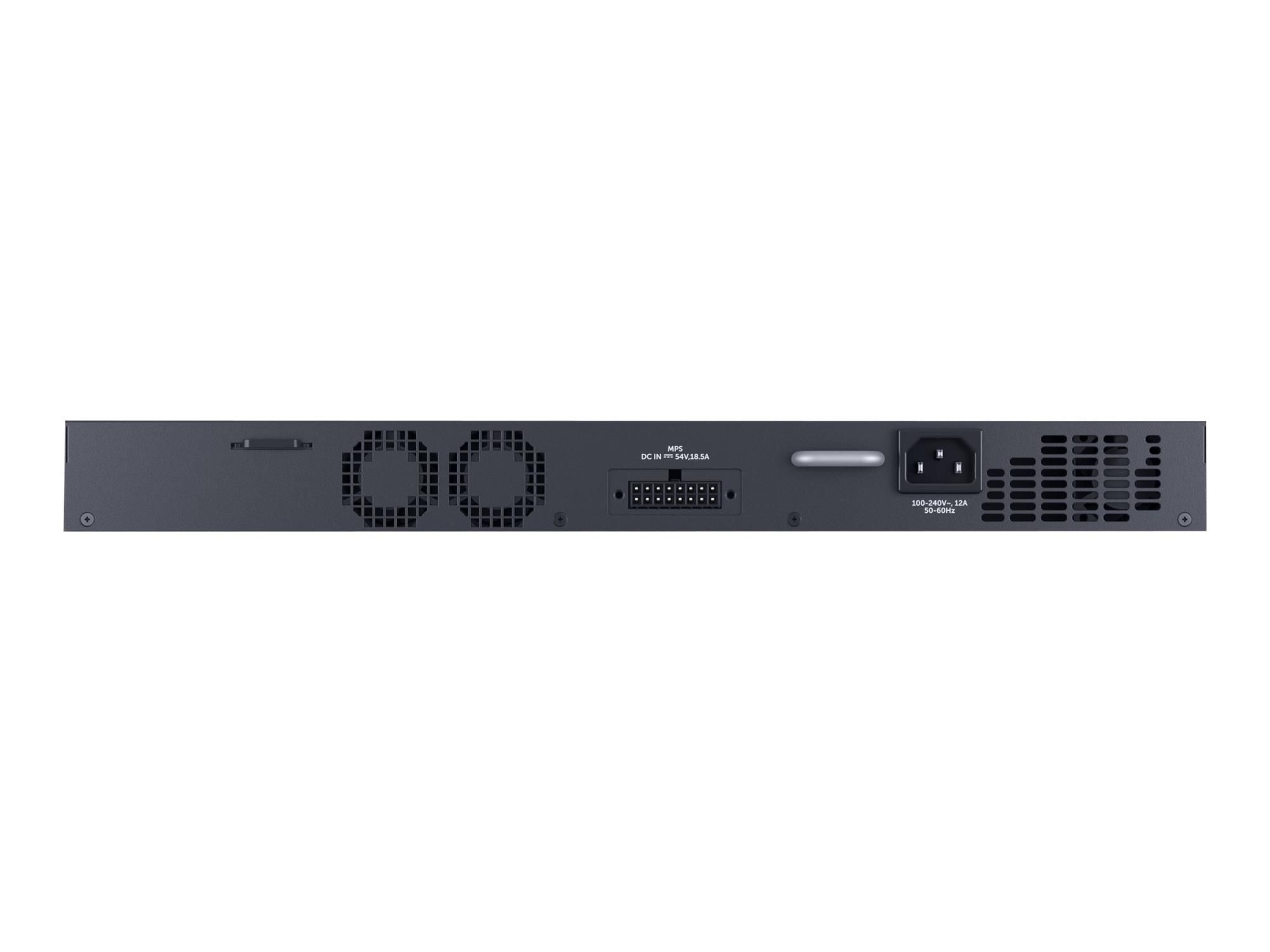 Dell Networking N1524P - Switch - L2+ - managed - 24 x 10/100/1000 + 4 x 10 Gigabit SFP+ - Luftstrom von vorne nach hinten - an Rack montierbar - PoE+ (30.8 W)