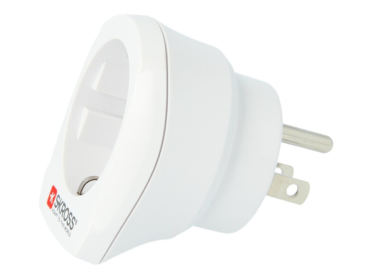 SKROSS Europe to USA - Netzanschlussadapter-Kit - Eurostecker, CEI 23-16/VII / CEE 7/3 (SCHUKO)