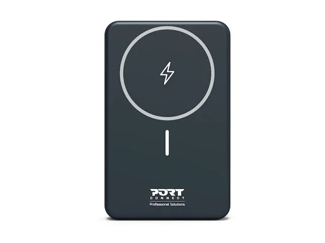 PORT Designs PORT Connect - Induktive Power Bank - Li-Pol - 10000 mAh - 37 Wh - 20 Watt - 2.4 A - PD - 2 Ausgabeanschlussstellen (USB Typ A, USB-C)