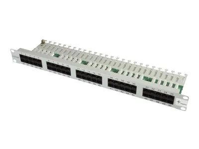Telegärtner Karl Gärtner Telegärtner ISDN/Telephone Patch Panel MPPI50-H - Patch Panel - UTP - RJ-45 X 50 - Hellgrau, RAL 7035 - 1U - 48.3 cm (19")