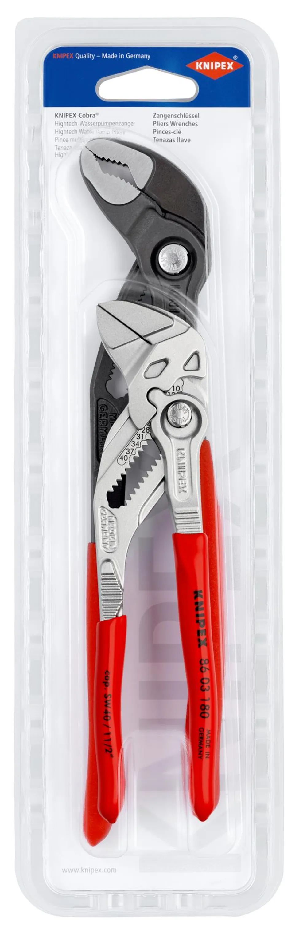 KNIPEX Zangen-Set 1 x 86 03 180, 1 x 87 01 250