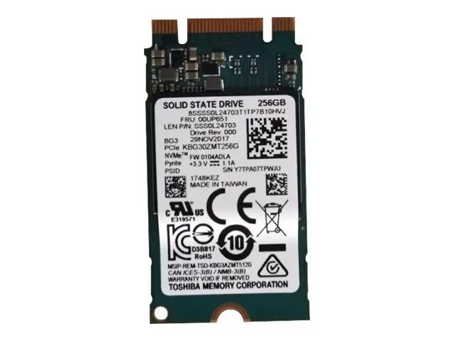 Lenovo Toshiba - SSD - 256 GB - intern - M.2 2242 - PCIe 3.0 x2 (NVMe)