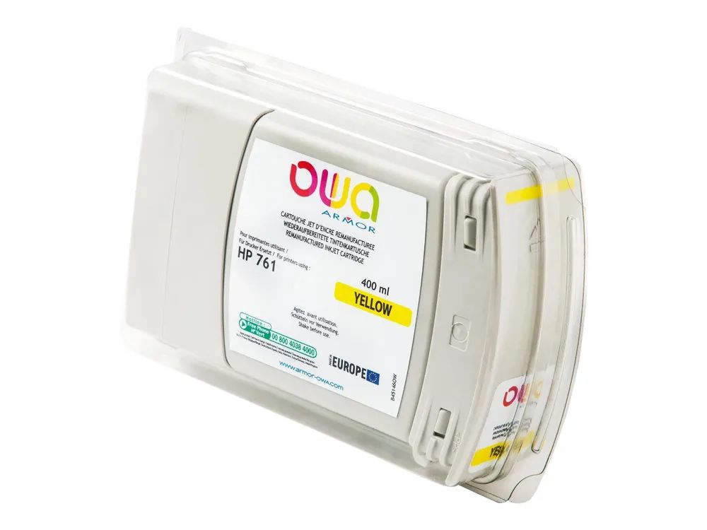 Armor OWA - 400 ml - Gelb - kompatibel - wiederaufbereitet - Tintenpatrone (Alternative zu: HP 761)