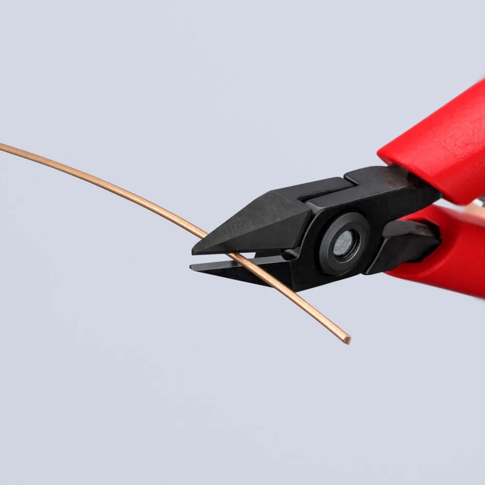 KNIPEX Elektronik-Seitenschneider mit Kunststoff-Hüllen brüniert 125 mm