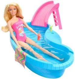 Mattel GmbH BRB Pool mit Puppe (blond)