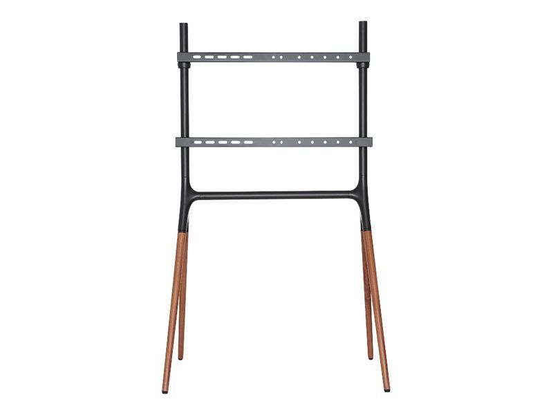 LogiLink Aufstellung - für LCD TV - Aluminium, Stahl, Walnussholz - Schwarz, Walnussholz - Bildschirmgröße: 124-178 cm (49"-70")