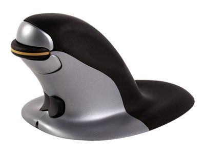 Fellowes Penguin Medium - Vertikale Maus - ergonomisch - rechts- und linkshändig - Laser - kabellos - 2.4 GHz - kabelloser Empfänger (USB)