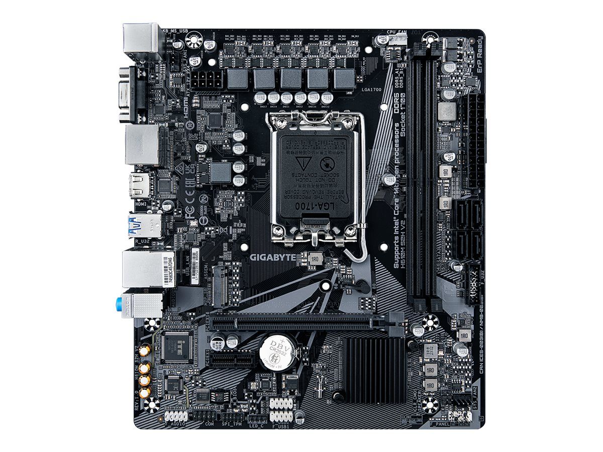 Gigabyte H610M S2H V2 - 1.0 - Motherboard - micro ATX - LGA1700-Sockel - H610 Chipsatz - USB 3.2 Gen 1 - Gigabit LAN - Onboard-Grafik (CPU erforderlich)