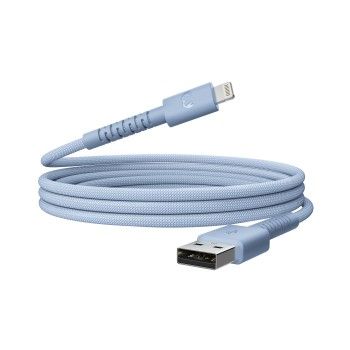 Fresh 'n Rebel USB-A zu Lightning silicone geflochtenes Kabel "FlexWave" 2m, Vivid Blue