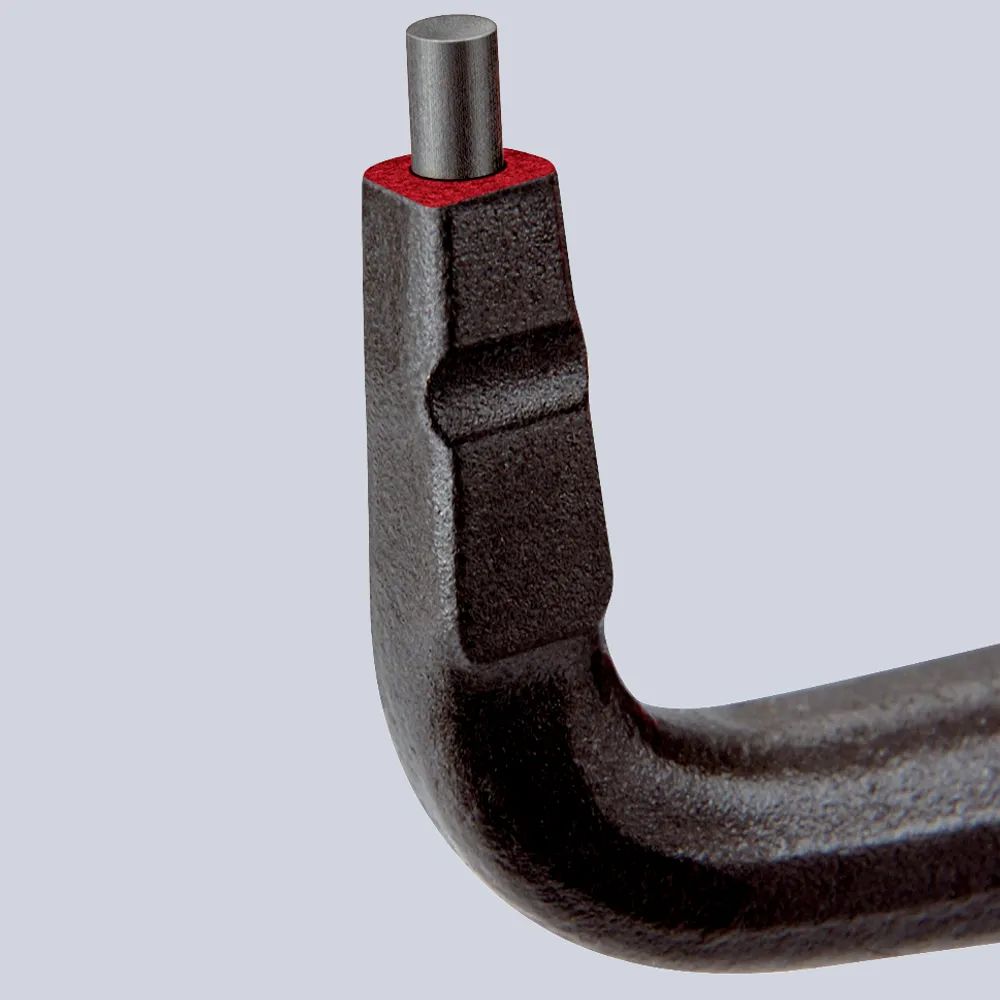KNIPEX Präzisions-Sicherungsringzange für Innenringe in Bohrungen mit rutschhemmendem Kunststoff überzogen grau atramentiert 165 mm