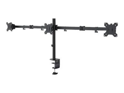 Neomounts FPMA-D550D3 - Befestigungskit - Voll beweglich - für 3 LCD-Anzeigen - Stahl - Schwarz - Bildschirmgröße: 25.4-68.6 cm (10"-27")