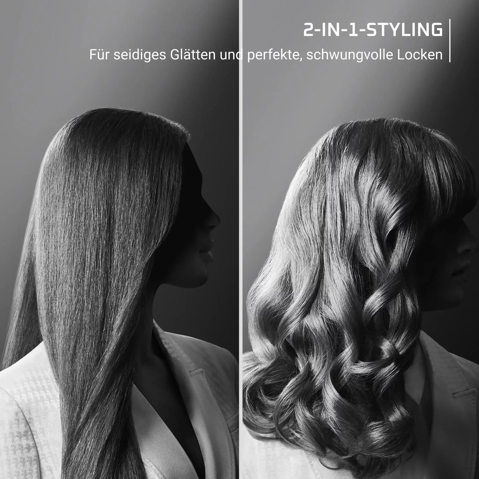 Rowenta X Karl Lagerfeld SF712L 2-in-1 Haarglätter und Lockenstab Thermostyle  - SILBER/SCHWARZ