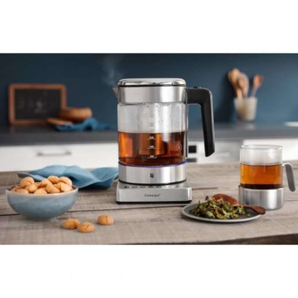 WMF KITCHENminis 04.1318.0012 - 1 l - 1960 W - Edelstahl - Glas - Regelbare Temperatur - Wasserstand