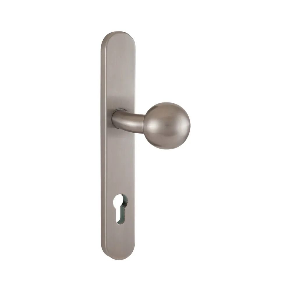 ECO Fluchttür-Halbgarnitur EPN 900 RR, Knopf, Langschild K160, EN 1125,Edelstahl
