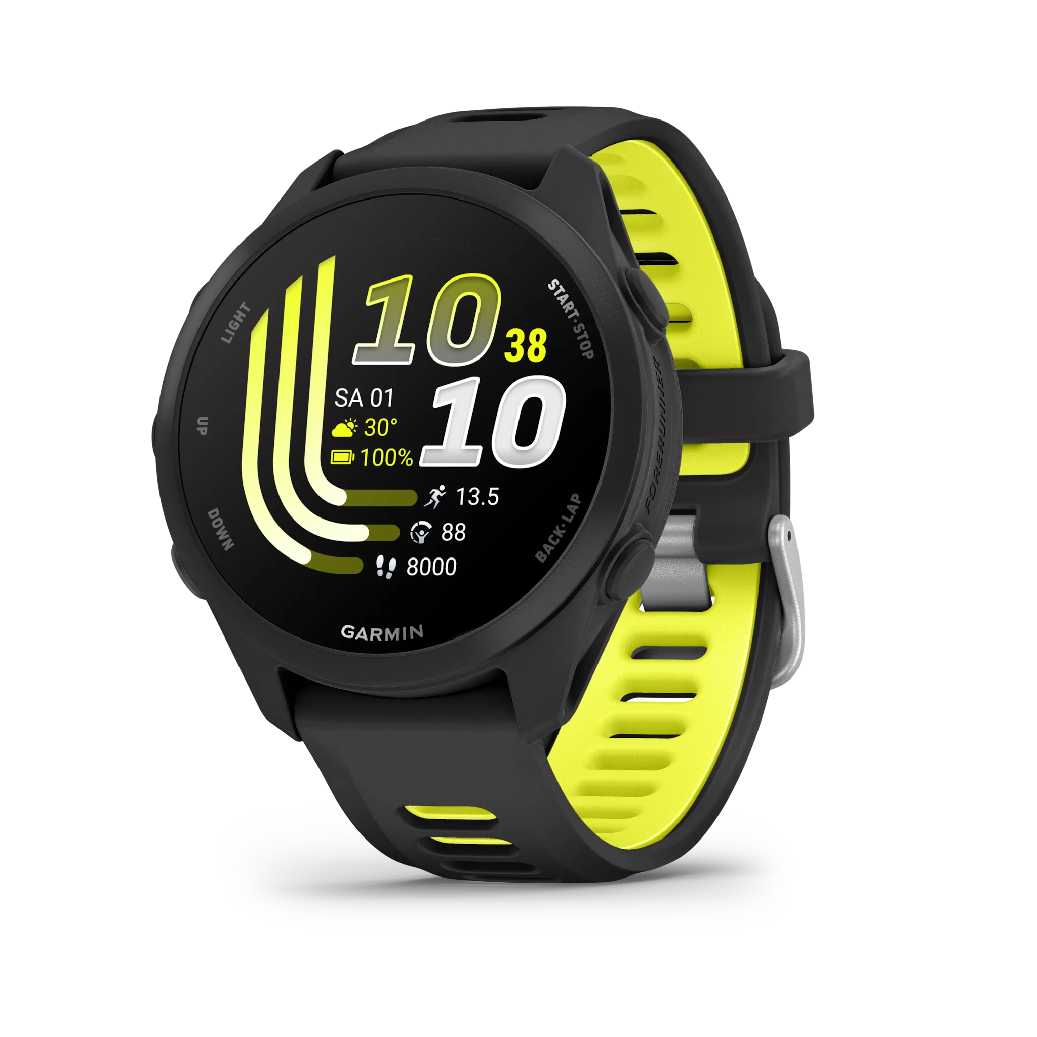 Garmin Forerunner 170 Schwarz mit Schnellwechsel-Silikon-Armband