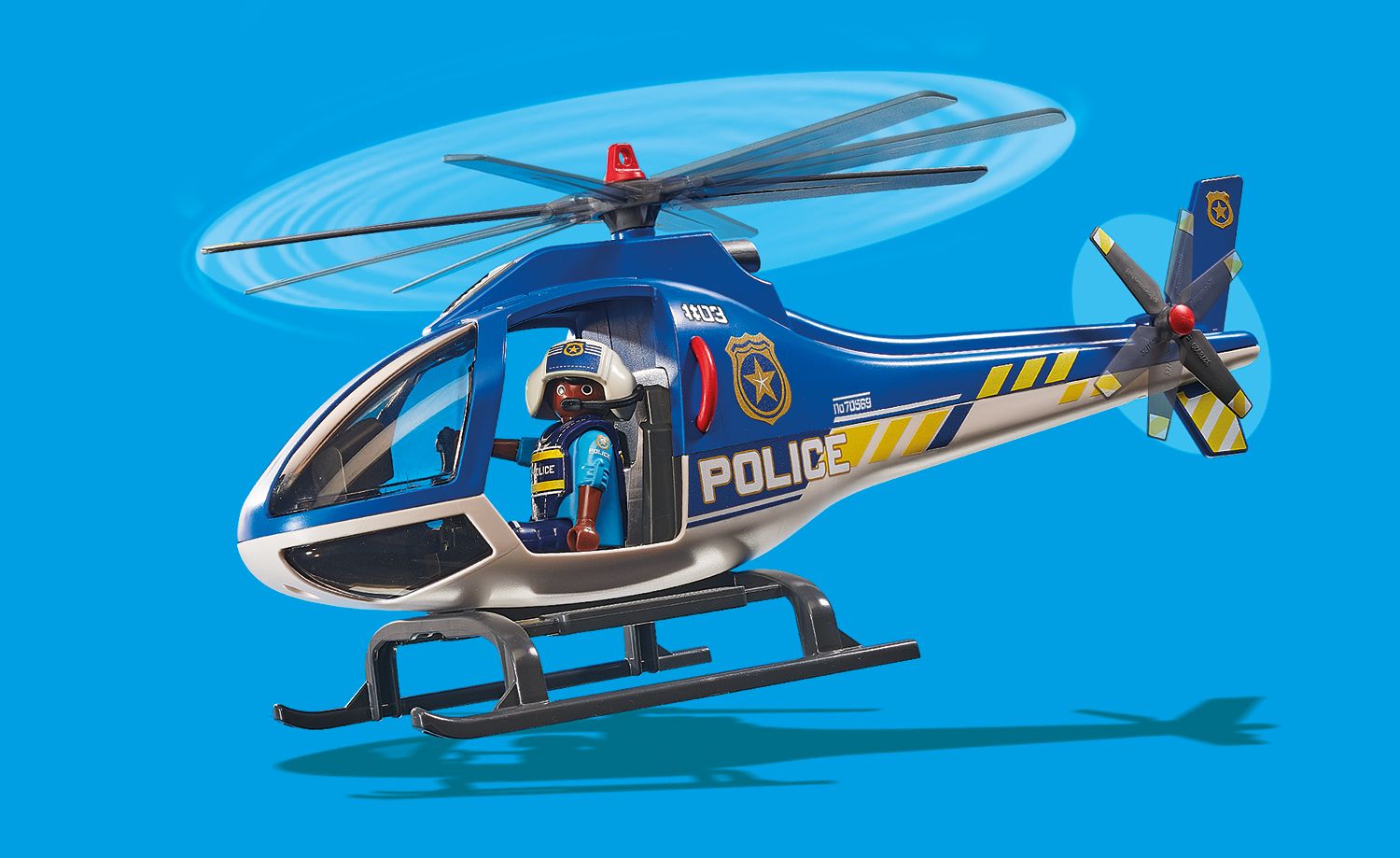 Playmobil Polizei-Hubschrauber: Fallschirm-Verfol.
