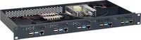 Rackmount.IT PI-RACK RM-PI-T1 - Rackmontagesatz - mit Stromversorgung - RAL 9004, Schwarz - 1U - 48.3 cm (19")