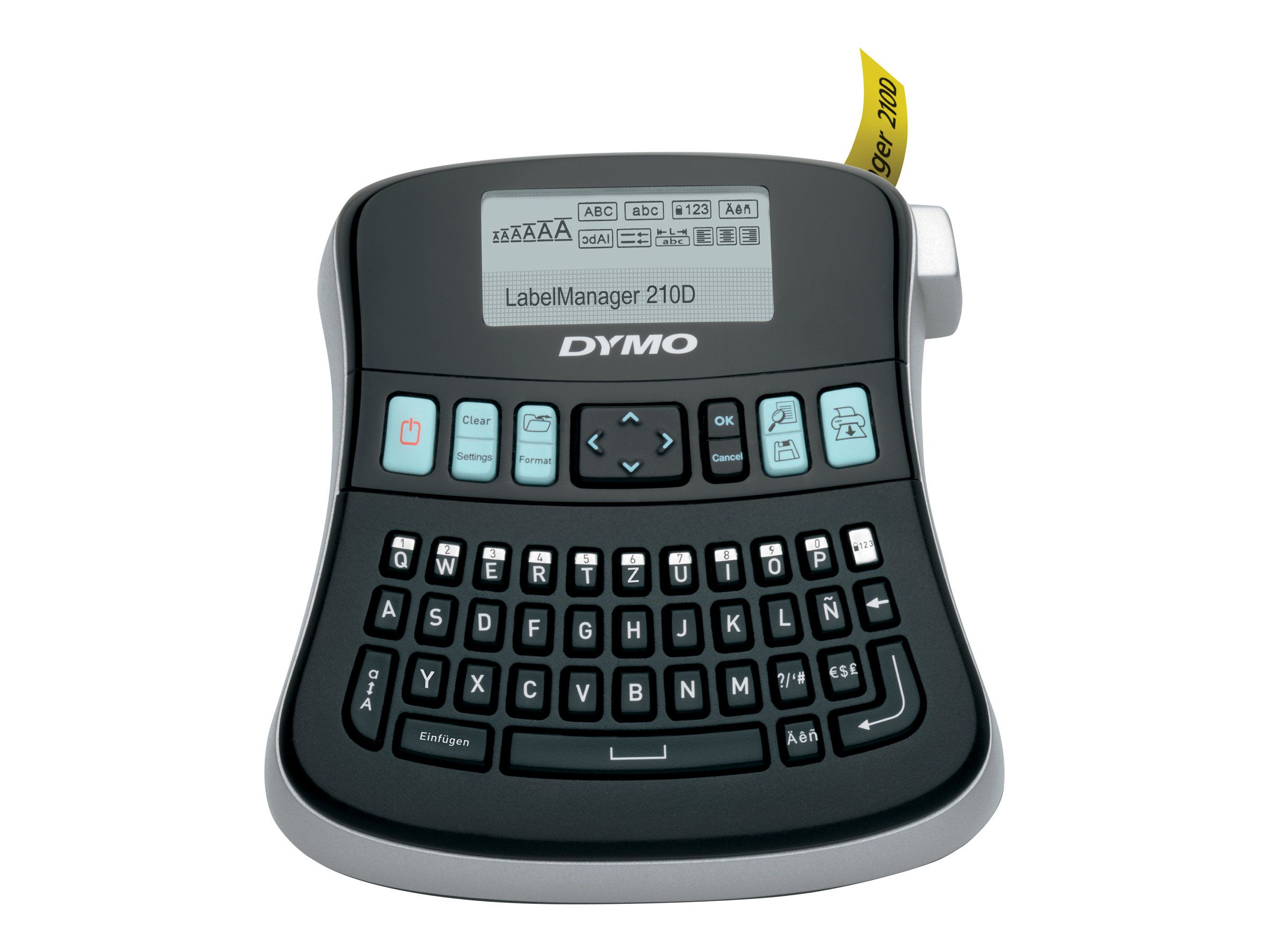 Dymo LabelMANAGER 210D - Beschriftungsgerät - s/w - Thermotransfer - Rolle (1,2 cm)