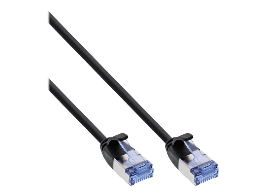 InLine Patchkabel slim - U/FTP PiMf - Cat.6A - schwarz - 3m