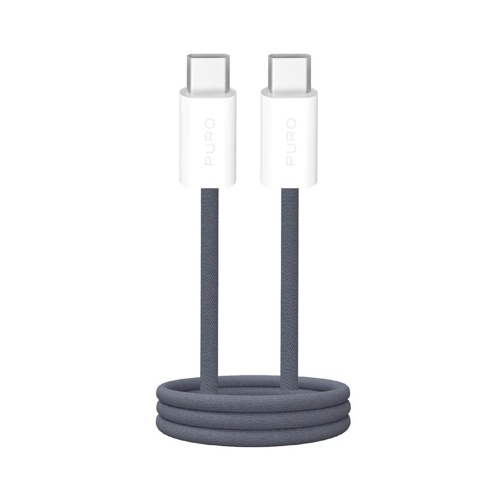 PURO Daten- u. Ladekabel, USB-C  USB-C, 60W, 1,5m schwarz-weiss