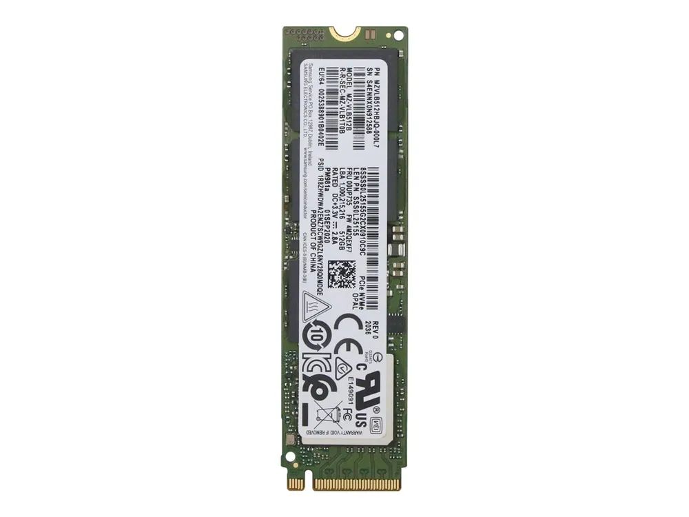 Lenovo Samsung - SSD - verschlüsselt - 512 GB - intern - M.2 2280 - PCIe 3.0 x4 (NVMe)