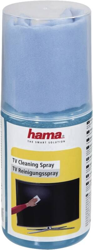 Hama 221093 Bildschirmreiniger, Spray + Tuch, 200 ml