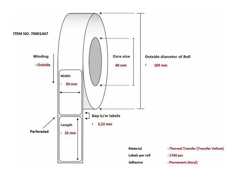 Capture 70001447 - Weiß - Rolle - Acryl - Permanent - Complies with FDA 175.105 and with BgVV XIV recommendations for direct contact with dry - non-fatty... - Forest Stewardship Council (FSC)