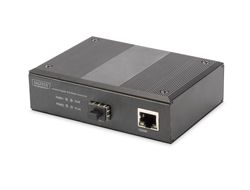 DIGITUS 10/100/1000Base-TX (PoE) zu 1000Base-FX Industrieller Medienkonverter