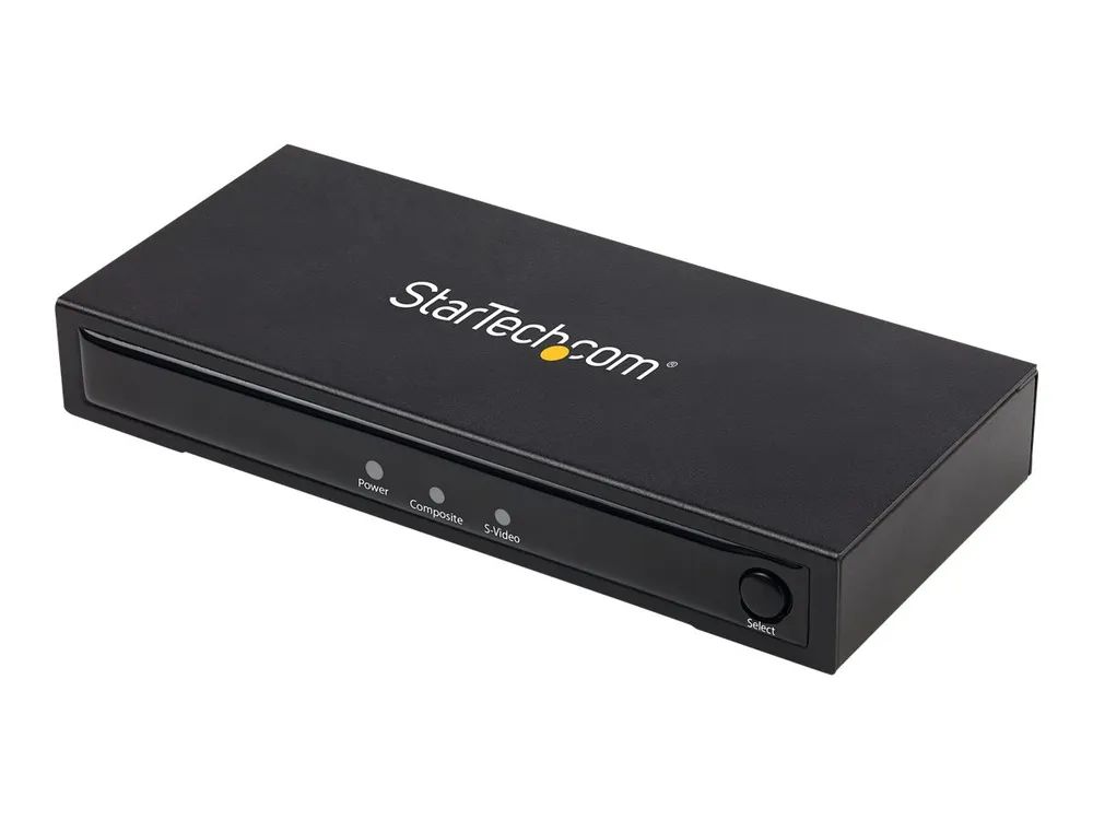 StarTech.com VID2HDCON2 S-Video oder Composite zu HDMI Konverter mit Audio (720p, NTSC & PAL, HDMI Upscaler, Mac & Windows)