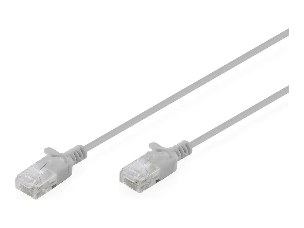 DIGITUS CAT 6 U-UTP Slim Patchkabel, 5 m, Grau, 10 Stück