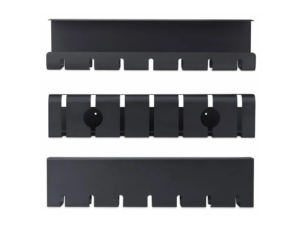 StarTech.com Startech - Kabelmanagementfach - Stromleistenhalter - unter Tisch montierbar - Schwarz - 53 cm - TAA-konform (Packung mit 2)