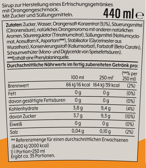 SodaStream Orange Sirup 440ml