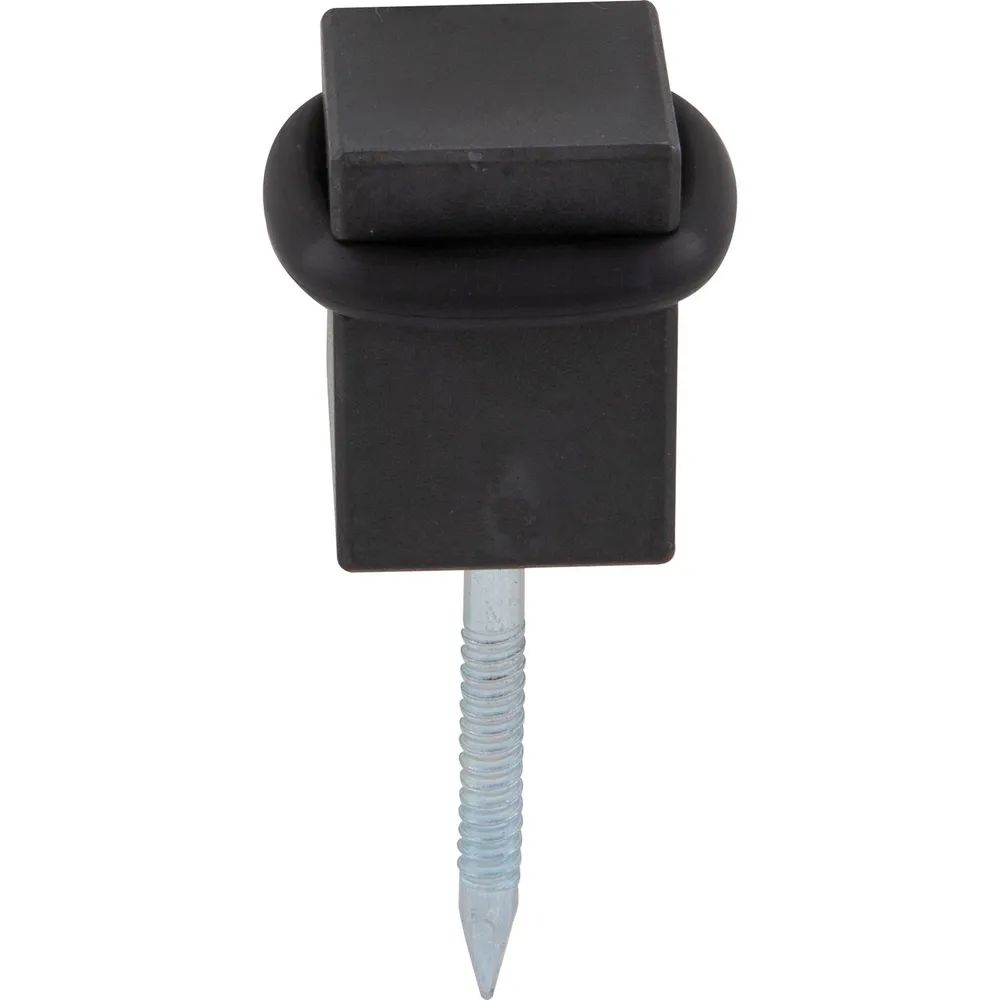 HALCÖ Bodentürpuffer 25 x 25 mm, Stahl verzinkt schwarz passiviert