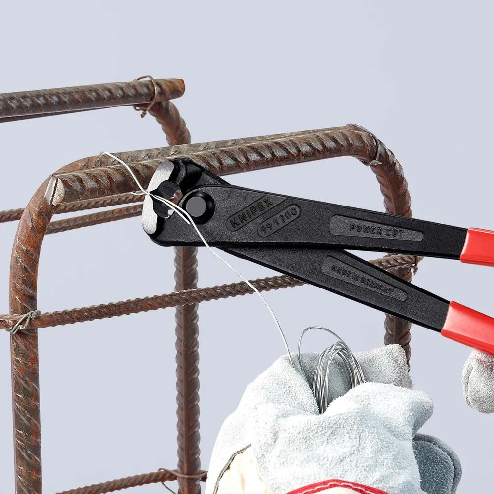 KNIPEX Kraft-Monierzange hochübersetzt mit Kunststoff überzogen schwarz atramentiert 300 mm
