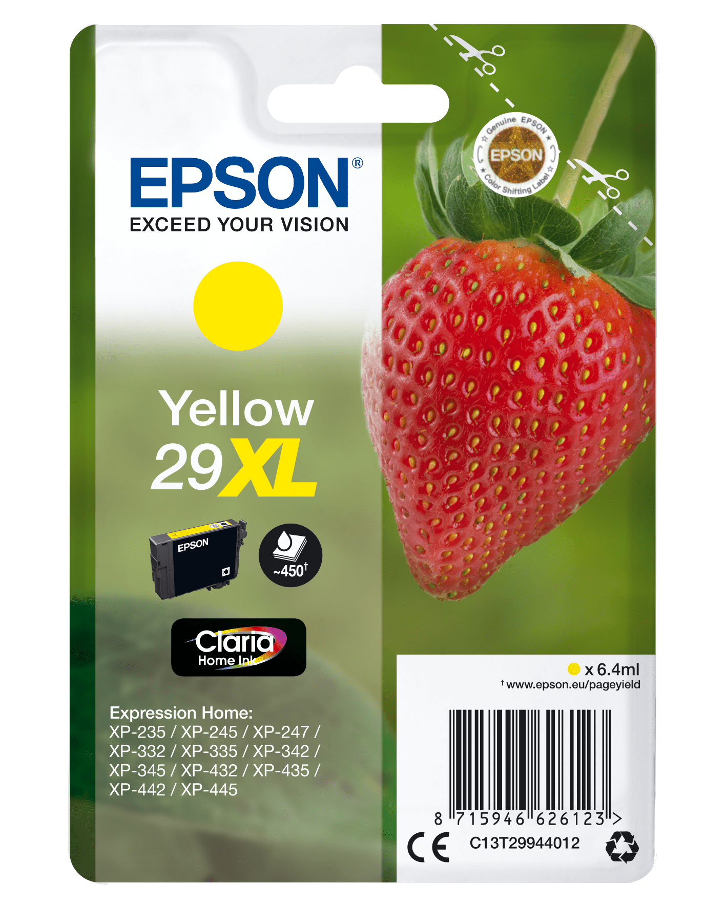 Epson 29 Tinte Erdbeere Single, XL, gelb