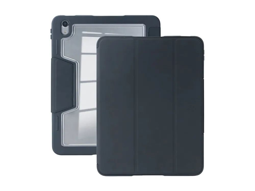 DEQSTER RT2 - Flip-Hülle für Tablet - widerstandsfähig - Polyurethan, Polycarbonat - Schwarz - für Apple 13-inch iPad Air (M2, M3)