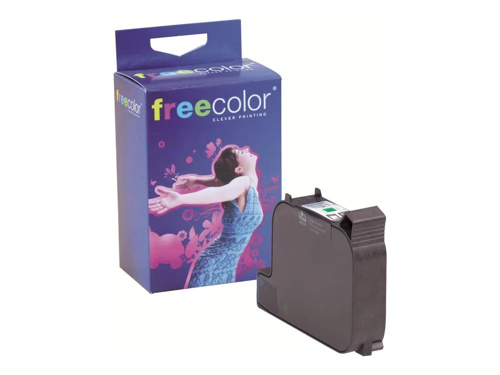 freecolor Schwarz - kompatibel - Tintenpatrone (Alternative zu: HP 45A)