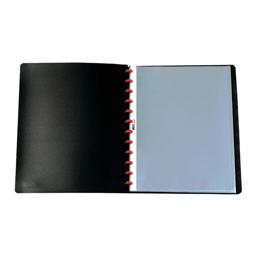 herlitz Präsentationsmappe, A4, 20 Hüllen, schwarz, EasyFix