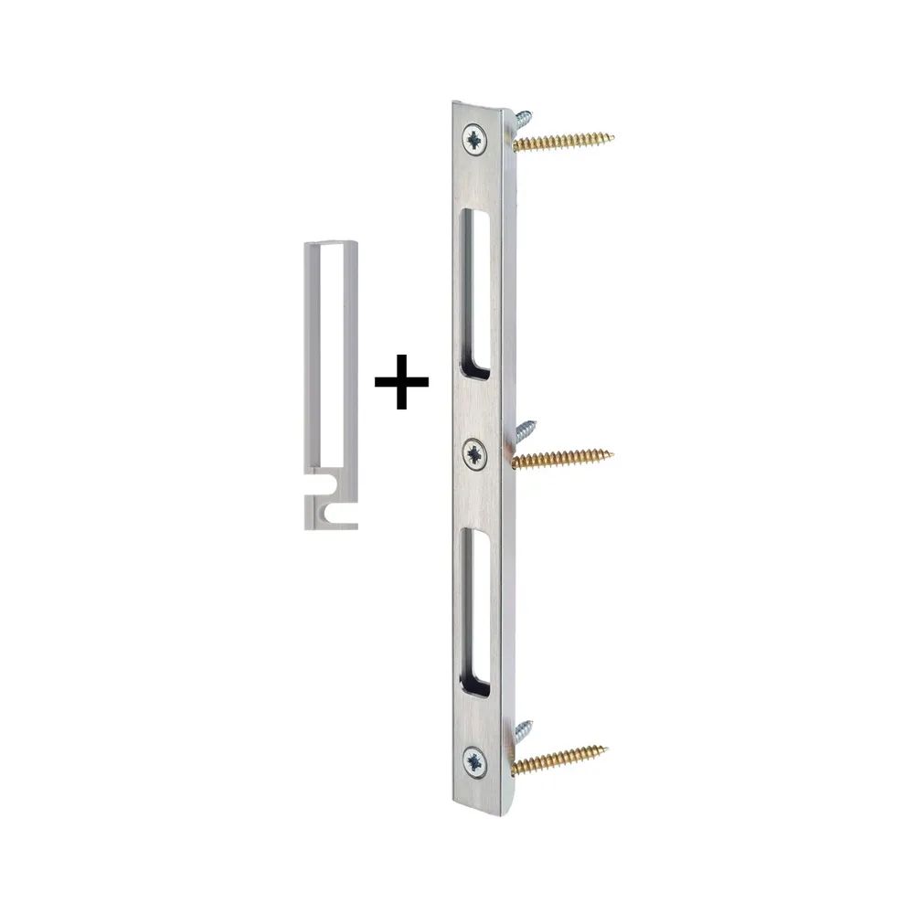 Dormakaba Gege Schließblech SB/VS.H.35.55.55/DS, 210 x 20 x 10 mm, Stahl dekorsilber