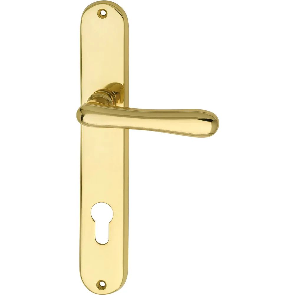 MARCHESI FH Drückergarnitur ELEGANT 22 - auf Schild PZ 88, Messing poliert