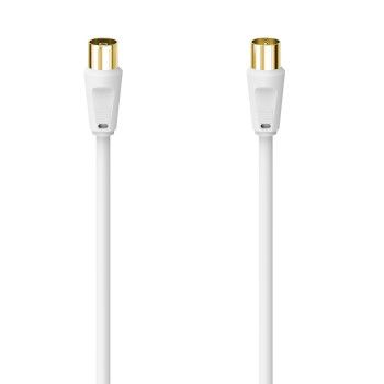 Hama Antennen-Kabel, Koax-Stecker - Koax-Kupplung, vergoldet, 10,0 m, 100 dB