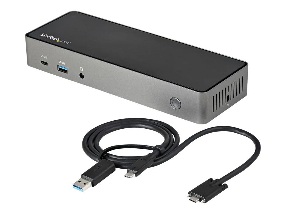 StarTech.com USB-C USB-A Dock - Hybrid Universal Triple Monitor Laptop Docking Station DP & HDMI 4K 60 Hz