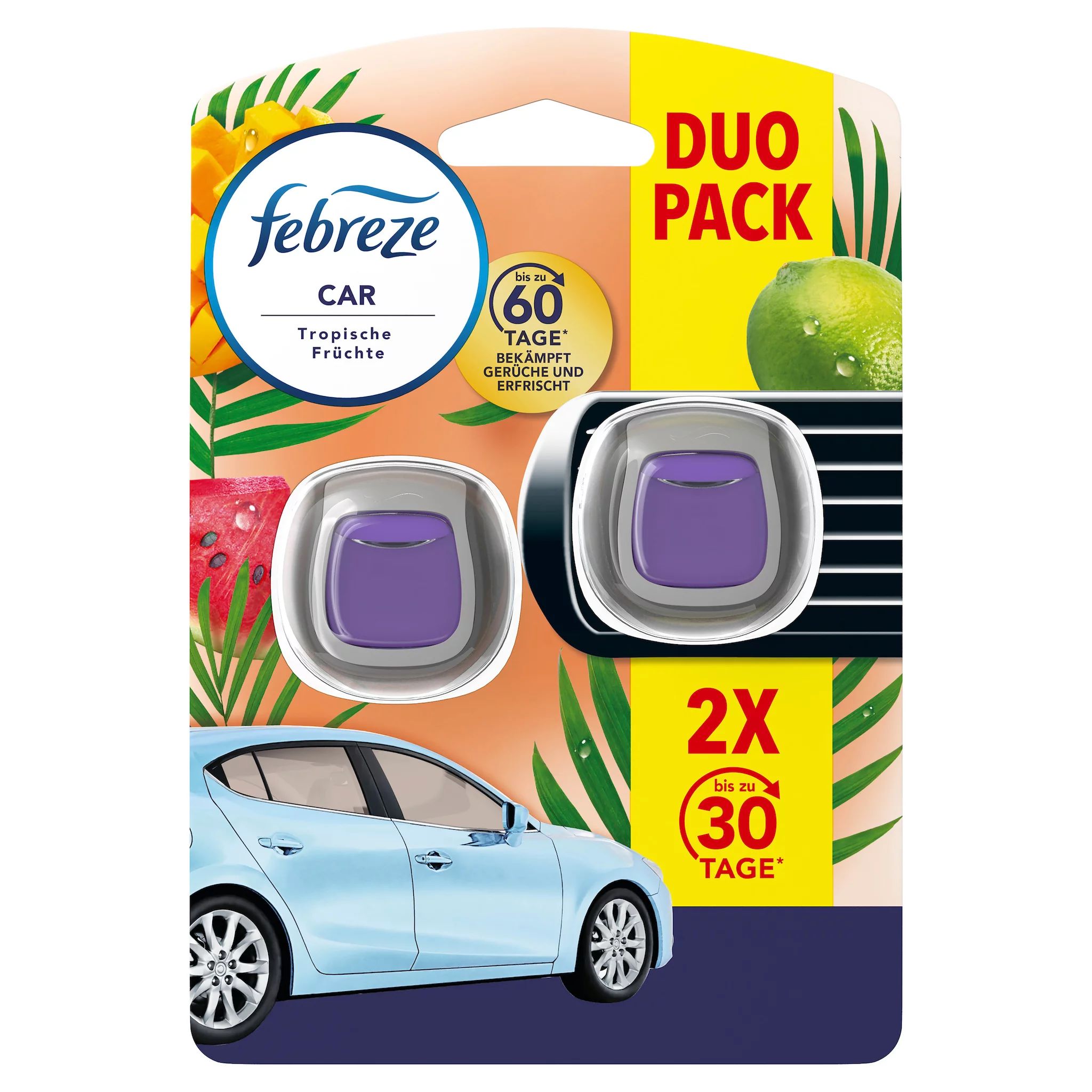 Febreze Car Tropische Früchte Duo
