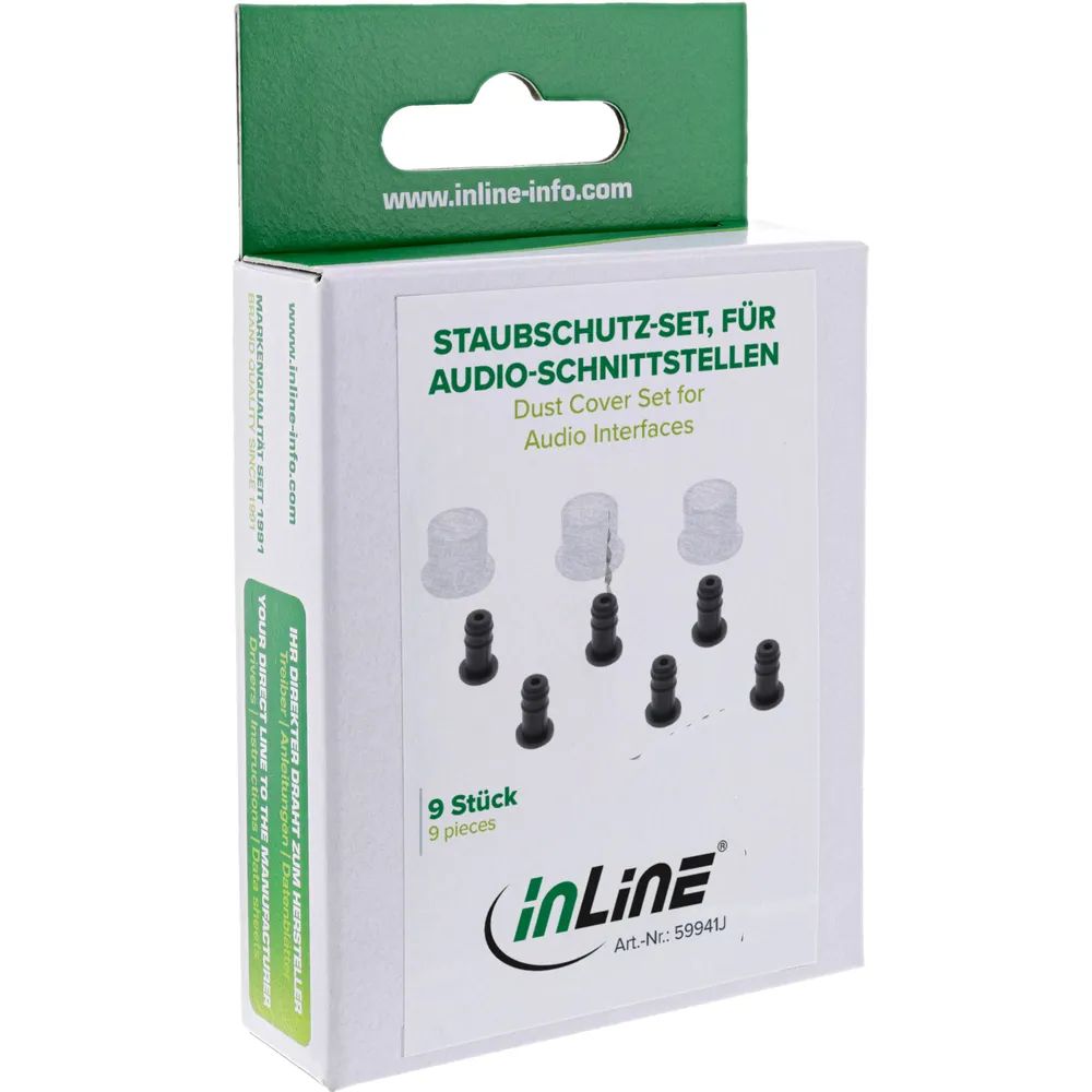 InLine Staubschutz-Set - für Audio-Schnittstellen (Cinch - 3,5mm) - 9-teilig