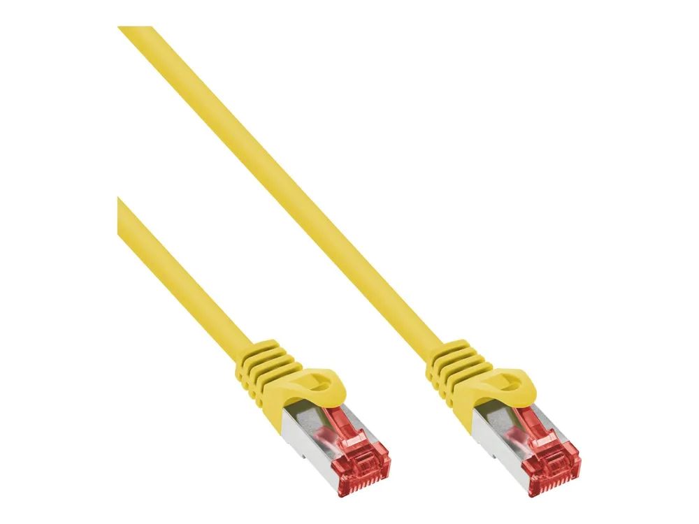 InLine Patchkabel - S/FTP (PiMf) - Cat.6 - halogenfrei - Kupfer - gelb - 3m