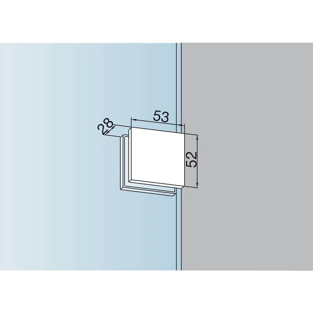 DORMA-Glas Schraubhalterung PT 90, Glasstärke 10 mm, Edelstahl (07.021)