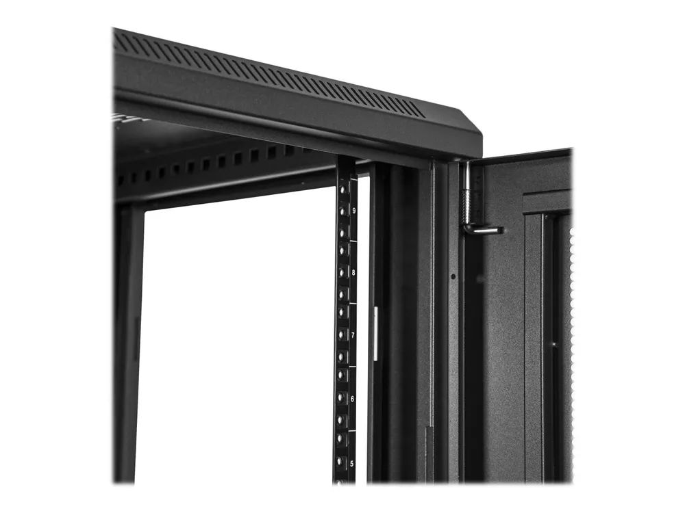 StarTech.com 9HE 19 Zoll Wand Netzwerkschrank - 2 Pfosten mit Einstellbare Tiefe(15-38cm) - abschließbares Serverschrank - Belüftetes IT/AV/Studio Geräte Rack mit Fachboden und Klettband (RK9WALM)