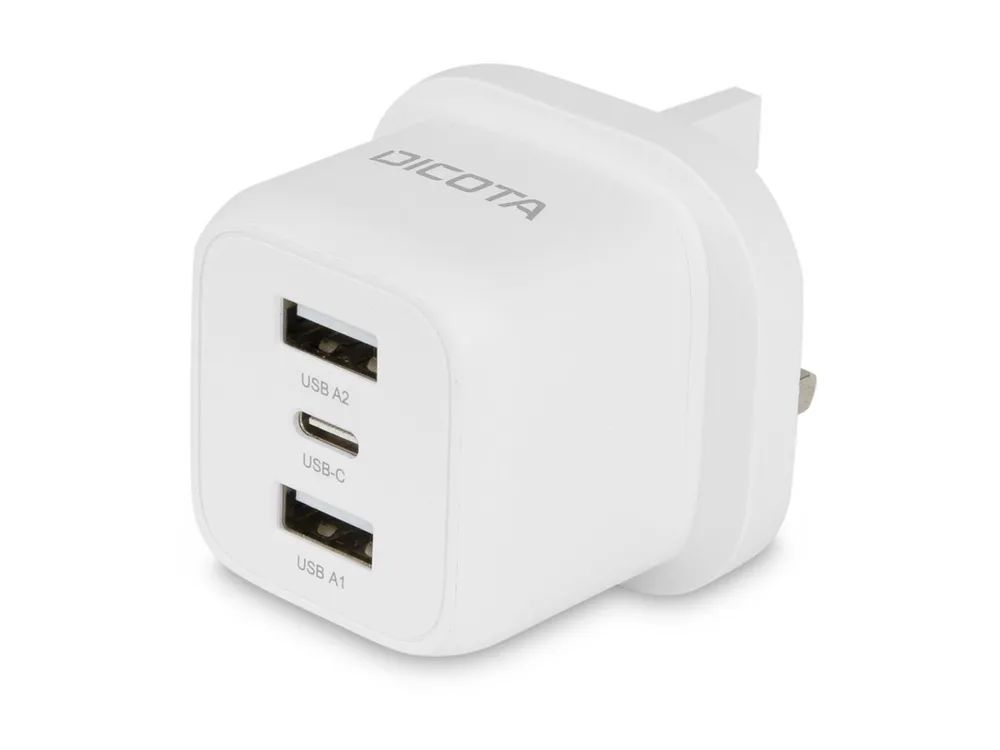 Dicota Netzteil - kompakt, Laptop - 32 Watt - 3 A - 3 Ausgabeanschlussstellen (USB-C, 2 x USB)