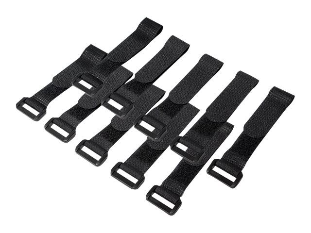 LogiLink Kabelbinder mit Klettverschluss - Kabelverbindung - 15 cm - Schwarz (Packung mit 10)