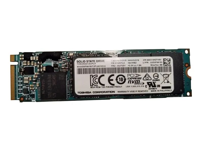 Lenovo Toshiba - SSD - 512 GB - intern - M.2 2280 - PCIe 3.0 x4 - FRU - für ThinkPad P50 20EQ; P70 20ES; X1 Yoga (1st Gen)